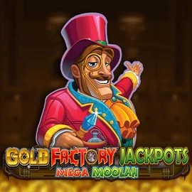Play the Gold Factory Jackpots Mega Moolah slot by Aurum Signature Studios on Kinbet Casino