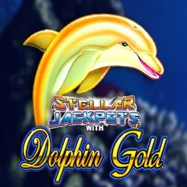 Dolphin Gold with Stellar Jackpots online game logo by Lightning Box Game on kin-bets.de